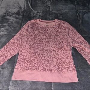 Tek Gear Pink Leopard Print Sweater